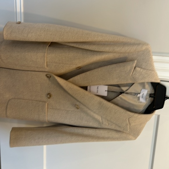 NWT Reiss Cream Beige Women's Double-Breasted Jacket - Picture 5 of 5